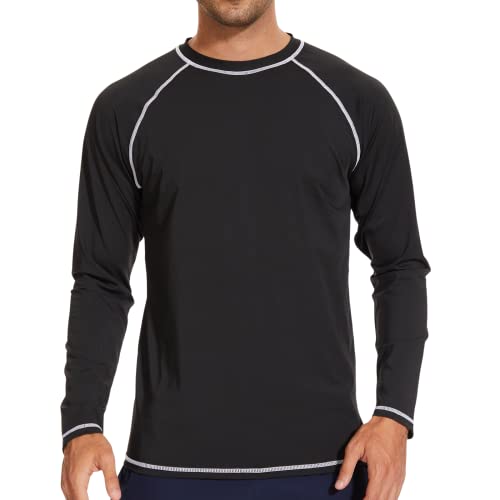 Arcweg Langarmshirt Herren Rash Guards Farbecht UV Schutz Funktionsshirt Langarm Shirt Schnelltrocknend Atmungsaktiv Wandershirt UPF 50+ Sonnenschutz Jungen Surf Laufen Angeln Wandern von Arcweg