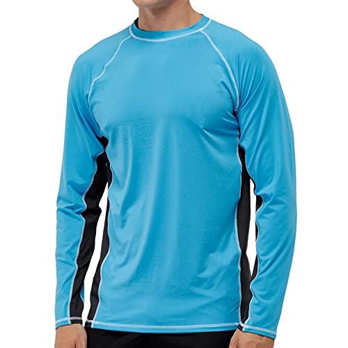 Arcweg Langarmshirt Herren Rash Guards UV Schutz Funktionsshirt Langarm Shirt Schnelltrocknend Atmungsaktiv Wandershirt Jungen Surf Laufen Angeln Wandern von Arcweg