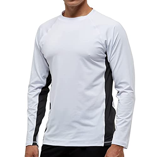 Arcweg UV-Schutz T-Shirt Herren Rashguard UPF 50+ Langarmshirt Sommer Tshirt Strand Schnell Trocknend Leicht Badeshirts Surfen Angeln Wandern Top von Arcweg