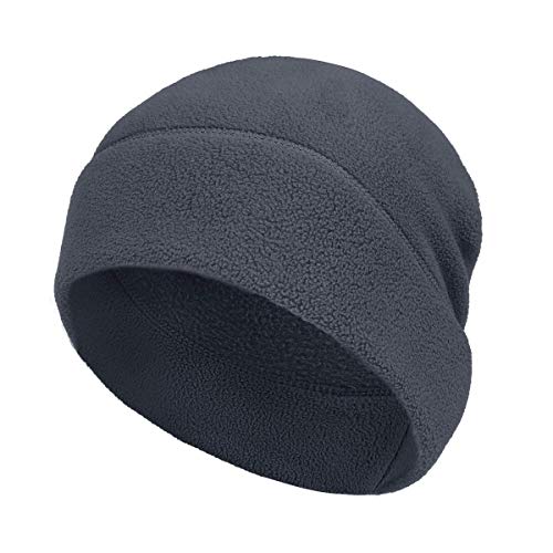 Arcweg Wintermütze Herren Sport Radmütze Damen Elastisch Beanie Thermo Laufmütze Winter Mütze Kopfbedeckung Skimütze Fleece Cap für Laufen Skifahren Radfahren Snowboarden Grau von Arcweg