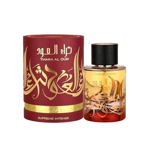 Ard Al Zaafaran Thara Al Oud Supreme Intense Eau de Parfum Spray für Unisex, 3,4 Unze von Ard Al Zaffran