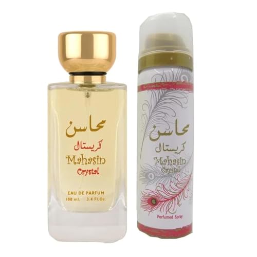 mahasin Kristall von lattafa ARD AL zaafaran 100 ml EDP Spray Parfüm – Best Seller von Lattafa