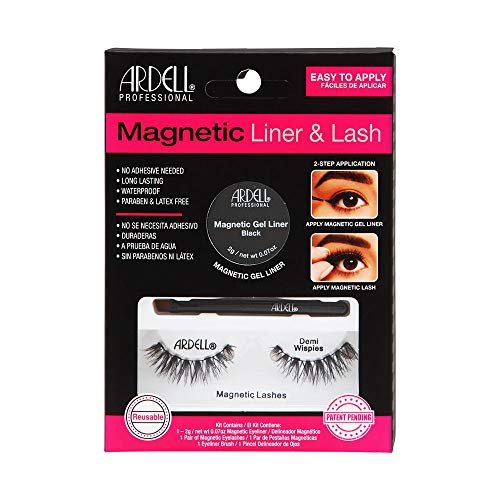 ARDELL Professional (1 Paar) | magnetische falsche Wimpern aus Echthaar | Demi Wispies | schwarze Echthaarwimpern | magnetic Gel-Eyeliner | wiederverwendbar | fake lashes | cat eye | ohne Kleber von Ardell