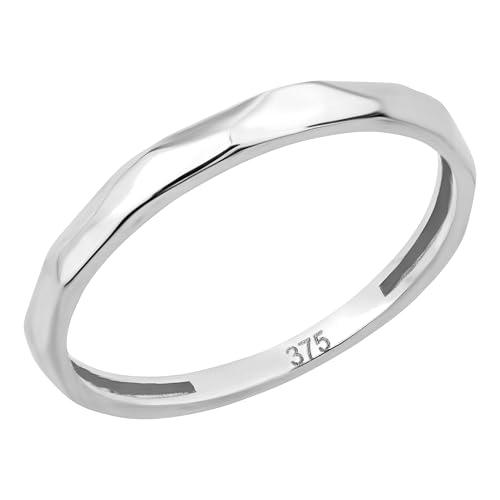 Ardeo Aurum Damen Goldring aus 375 Gold schmal Vorsteckring Ansteckring Stapelring Weißgold Größe 52 von Ardeo Aurum