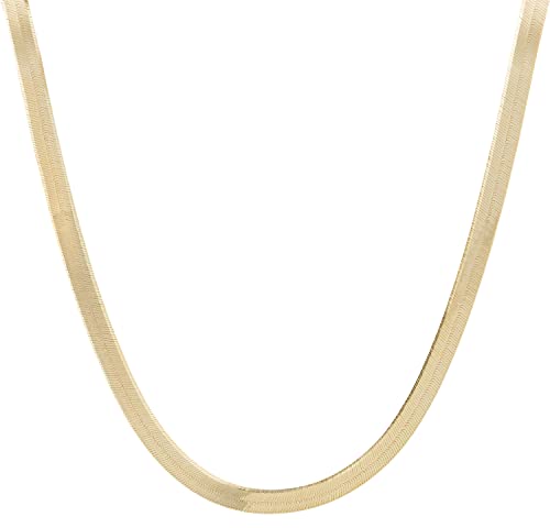 Ardeo Aurum Damen Kette aus 375 Gold Gelbgold flache Schlangenkette 3,4 mm Breite und 40 cm Länge mit Federringverschluss von Ardeo Aurum