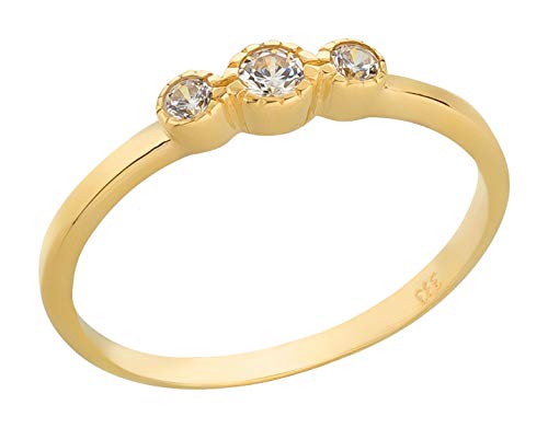 Ardeo Aurum Damenring aus 333 Gold Gelbgold mit Zirkonia im Brillant-Schliff Antragsring Verlobungsring von Ardeo Aurum