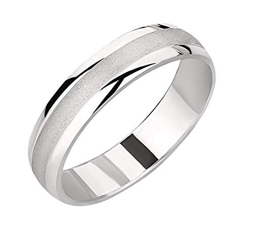 Ardeo Aurum Trauring Unisex Damenring Herrenring aus 375 Gold Weißgold in 4 mm Breite massiv Ehering Verlobungsring Modell 132 Größe 57 Ardeo Aurum Trauring Unisex Damenring Herrenring aus 375 Gold Weißgold in 4 mm Breite massiv Ehering Verlobungsring Modell 132 Größe 57 von Ardeo Aurum