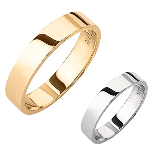 Ardeo Aurum Trauring Unisex Herrenring Damenring aus 375 Gold Gelbgold in 5 mm Breite massiv Ehering Verlobungsring Modell 185 Größe 60 von Ardeo Aurum