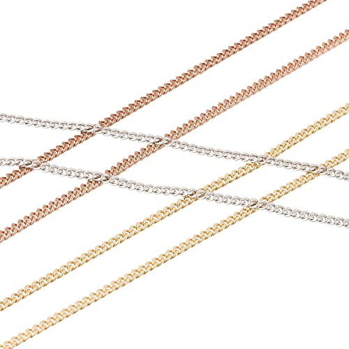 Ardeo Aurum Unisex Damen Herren Kette aus 375 Gold Weißgold Panzerkette Halskette 1,4 mm Breite und 45 cm Länge mit Federringverschluss von Ardeo Aurum