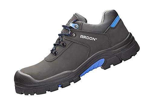 ARDON Rover Low S3 professionelle Arbeitsschuhe, stark, bequem, Kevlar pannensicher, wärmeisolierend; Schutz; wasserdicht; gemäß EN-20345; SRC; HRO; Nubuk; schwarz und blau; (42) von Ardon Safety