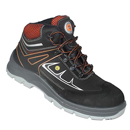 Ardon Safety Dozer S3 ESD SRC hoch Schwarz Sicherheitsschuhe, Größe:38 EU von ARDON