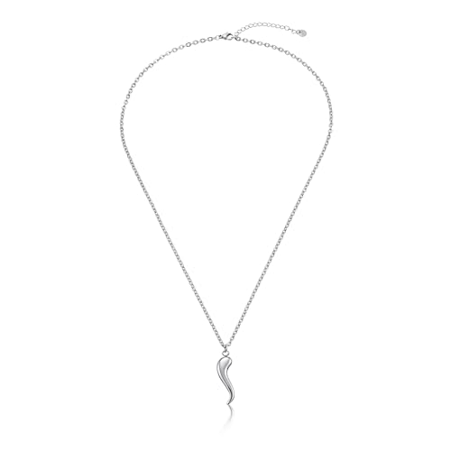 Ardú Halskette mit italienischem Horn aus Edelstahl in Silber und Gold, Edelstahl von Ardú