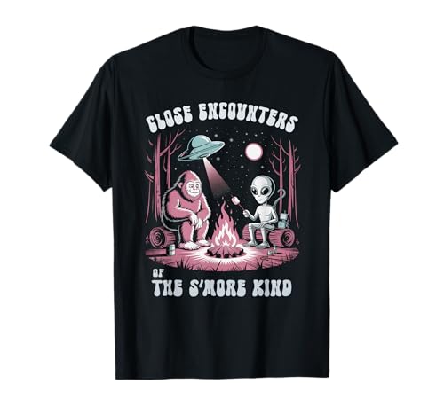 Süße Alien Bigfoot Encounters S'MORE Kind Lagerfeuer Crew T-Shirt Süße Alien Bigfoot Encounters S'MORE Kind Lagerfeuer Crew T-Shirt von Area 51 UFO Conspiracy Theory Cosmic Campsite
