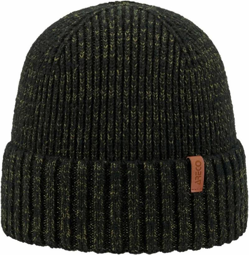 Areco Beanie Beanie / Strickmütze mit Umschlag moos-grün von Areco