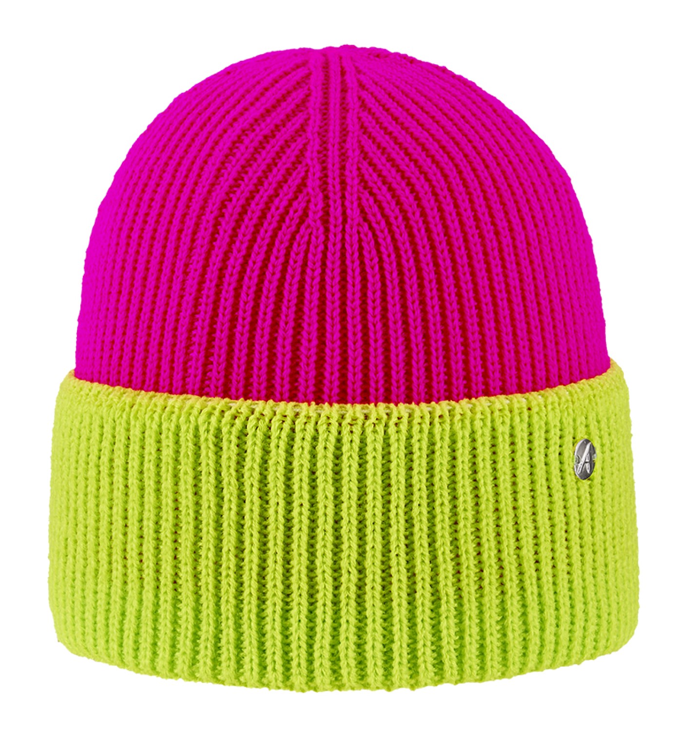 Areco Duotone zweifarbige Beanie Strickmütze mit Umschlag von Areco