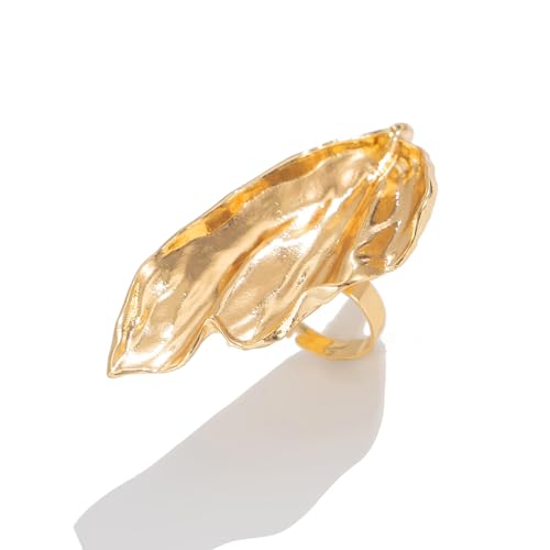 Arecobticy Einfache Ringe, verstellbar, modisch, Blumenöffnungsringe, Legierung, Textur, modisch, geeignet für Hochzeitsfeiern, offene Legierung, Einheitsgröße, Wie beschrieben, Wie beschrieben von Arecobticy