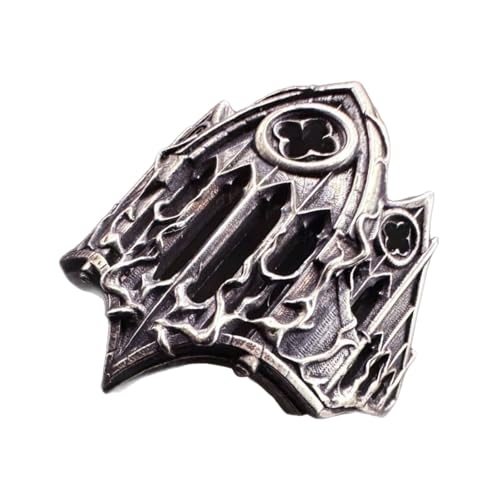 Arecobticy Verstellbare Ringe mit gekreuzten Fenstern, Vintage-Stil, dunkel, ästhetischer Schmuck für Damen und Herren, Vintage-Stil, verstellbares Fenster von Arecobticy