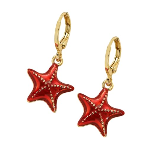 Damen-Ohrringe, Seesterne, Ohrschnallen, Anhänger, modischer Ohrschmuck, Kupferstruktur für passende modische Outfits, Einheitsgröße, Wie beschrieben, Wie beschrieben von Arecobticy