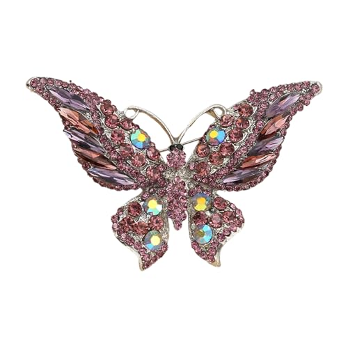 Diamantverzierter emaillierter Schmetterlings-Schmuck, Legierung, anspruchsvolles Design für Partys oder lässiges Styling, Partykleidung, Schmetterlings-Accessoire, Einheitsgröße, Wie beschrieben von Arecobticy