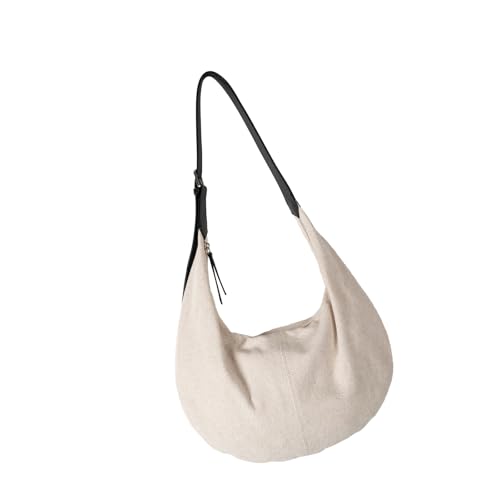 Freundliche Umhängetasche mit verstellbarem Riemen, großer Stauraum, koreanischer Stil, Umhängetasche, Reißverschluss, für Damen, leichte Umhängetasche für Damen, Schwarz , One Size von Arecobticy