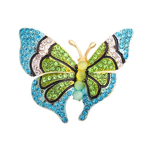 Kristall-Brosche mit Strasssteinen, Schmetterling, modische Abendkleidung, Anstecknadel, Kleidung, Accessoires, gesellschaftliche Veranstaltungen, Schmuck, Strass-Brosche für Mädchen, Einheitsgröße von Arecobticy