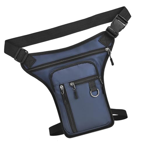 Leichte, ergonomische Hüfttasche mit Reißverschlussfächern, Stoff-Beingürteltasche, große Schultertasche zum Laufen, Radfahren, Mehrzweck-Reise-Hüfttasche, blau, Mass Beauty von Arecobticy