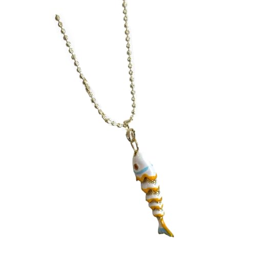 Modische Halskette mit Fisch-Anhänger, Kupfer, Schlüsselbeinkette, stilvolle Halskette, Schmuck, genießen Sie Komfort, täglichen Modeschmuck für Damen, Einheitsgröße, Wie beschrieben, Wie beschrieben von Arecobticy