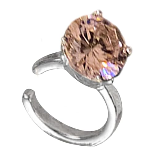 Modische Ohrklemme zum Anklippen mit Zirkonia-Steinen, vielseitiger Legierungsschmuck für Damen, ohne Piercing, allergieresistenter Ohrschmuck aus Legierung, Einheitsgröße, Wie beschrieben, Wie von Arecobticy