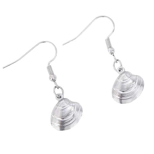 Ohrringe mit natürlichem Muschelmuster, Edelstahl, allergiesicher, leichtes Design, Textur, Ohrringe für Frauen, allergieresistentes Design Ohrstecker, Einheitsgröße, Wie beschrieben, Wie beschrieben von Arecobticy