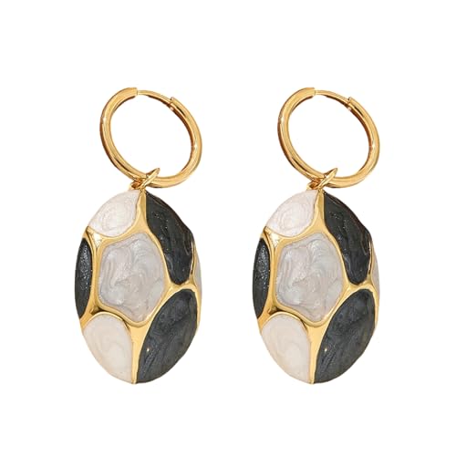 Ovale Hängeohrringe aus Edelstahl mit allergiebeständigem Design für modebewusste Frauen, minimalistische Ohrringe, Einheitsgröße, Wie beschrieben, Wie beschrieben von Arecobticy