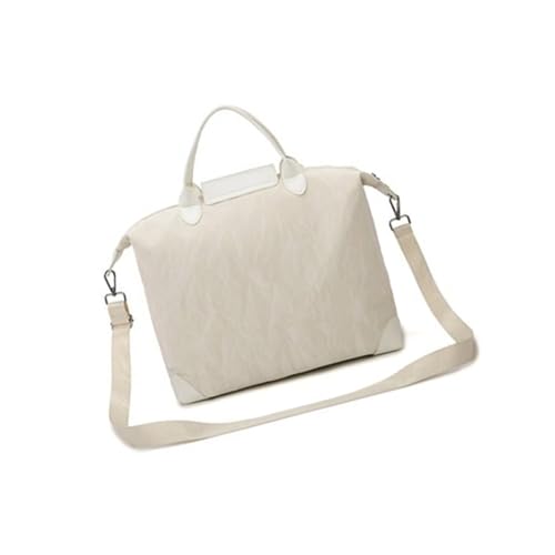 Wasserabweisende Sporttasche mit mehreren Aufbewahrungsfächern, lässige Schultertasche, Crossbody-Tasche für Workout, Flughafen, wasserabweisend, Oxford-Tuch, beige, Mass Beauty von Arecobticy