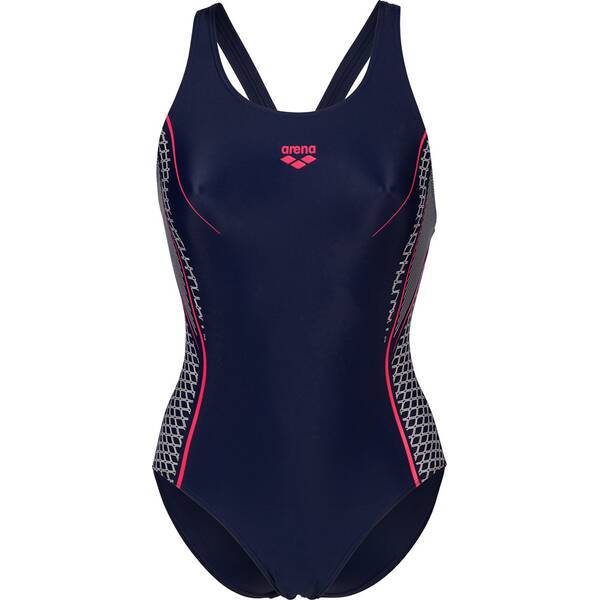 ARENA Damen Schwimmanzug WOMEN'S SWIMSUIT V BACK GRAPHIC EMS von Arena