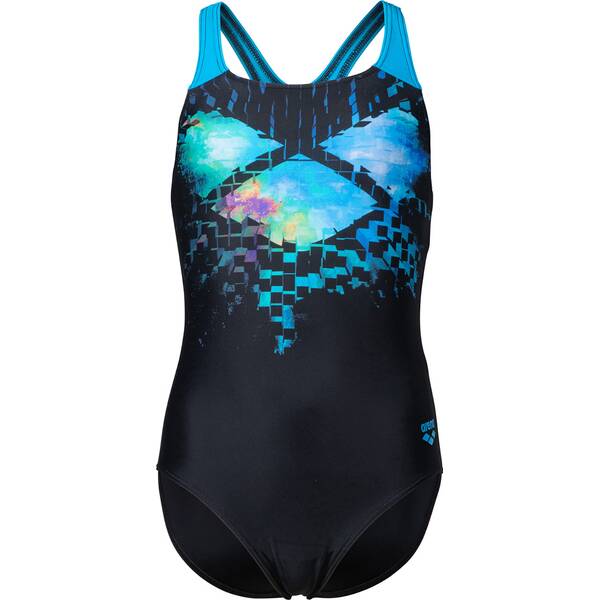 ARENA Kinder Schwimmanzug GIRL'S MULTI PIXELS SWIMSUIT SWIM PRO BACK L von Arena