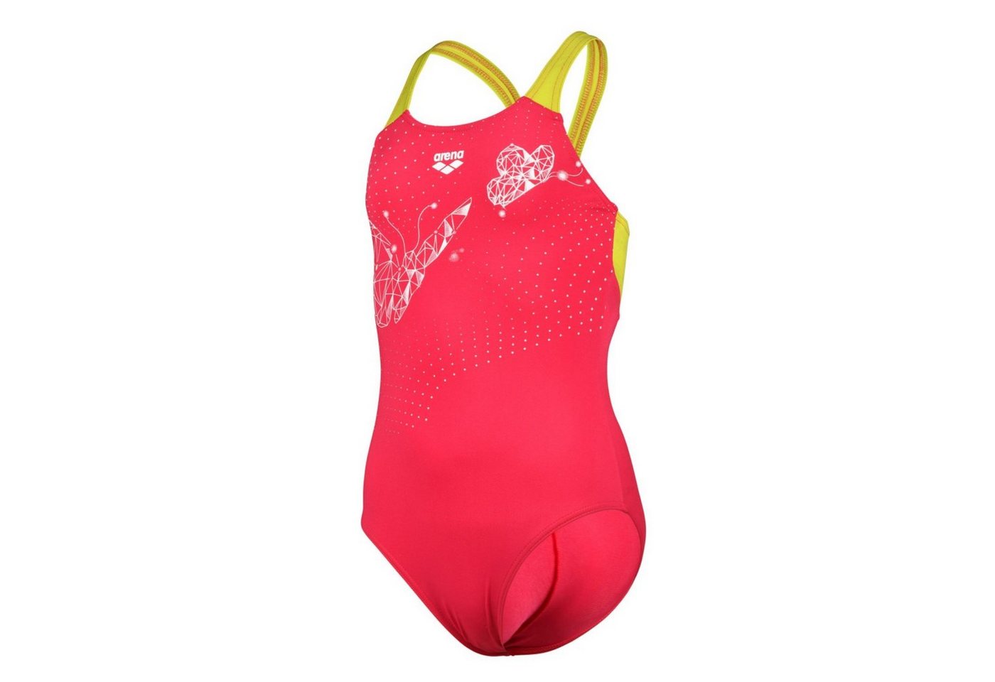 Arena Badeanzug Butterfly Mädchen Swim V Back Schnelltrocknend und mit UV-Schutz von Arena