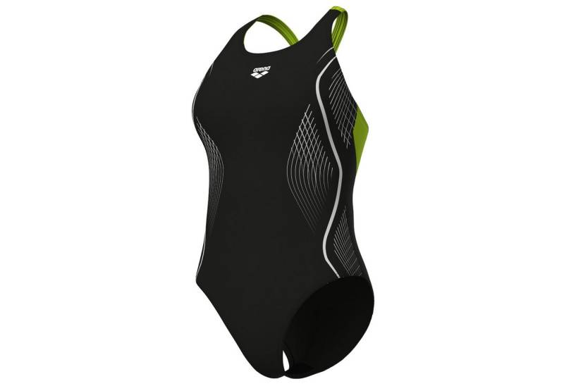 Arena Badeanzug Grid Swimsuit V Back Graphic Blickdicht von Arena