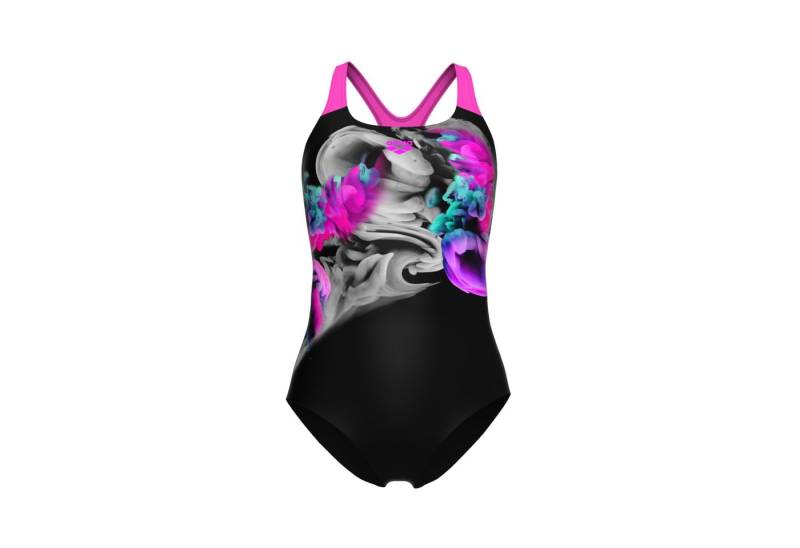 Arena Badeanzug WOMEN'S ARENA IMAGINARY SWIMSU BLACK-SHOCKING PINK-MULTI von Arena