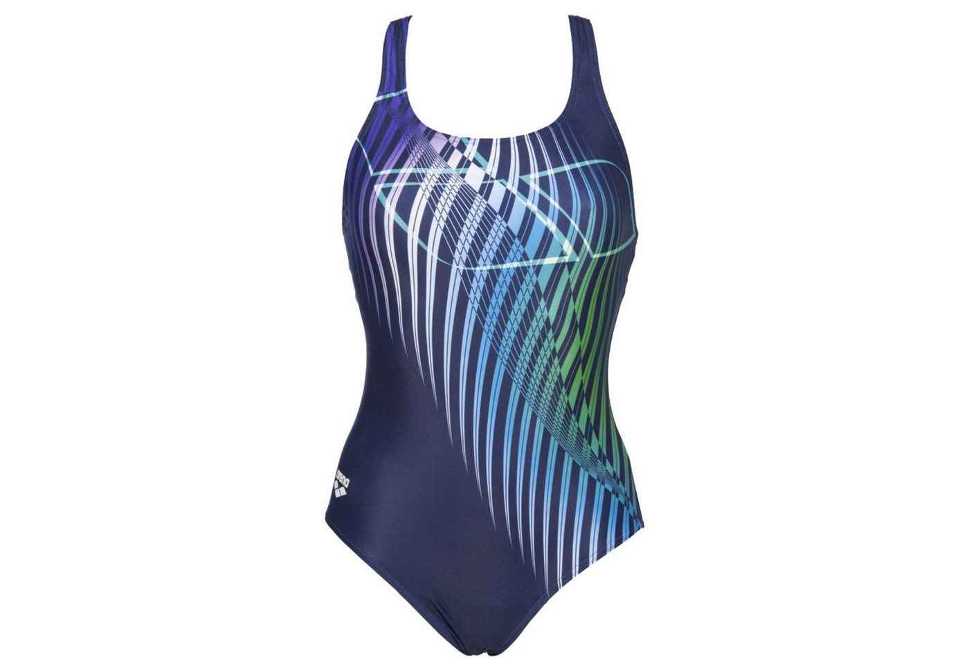 Arena Badeanzug arena Badeanzug für Damen W Optical Waves Swim Pro chlorbeständig von Arena