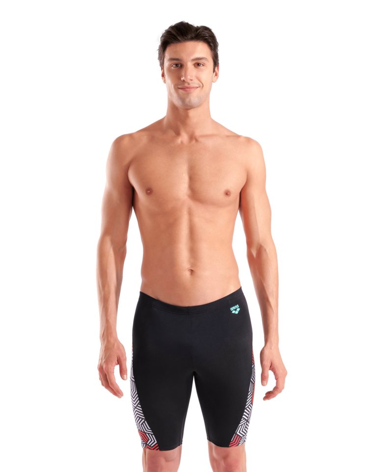 Arena Badehose MEN'S ARENA GEOMETRY SWIM JAMMER STONE GREY von Arena