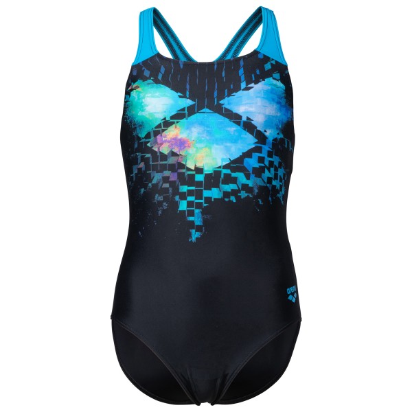 Arena - Girl's Multi Pixels Swimsuit Swim Pro Back - Badeanzug Gr 116 blau/schwarz von Arena
