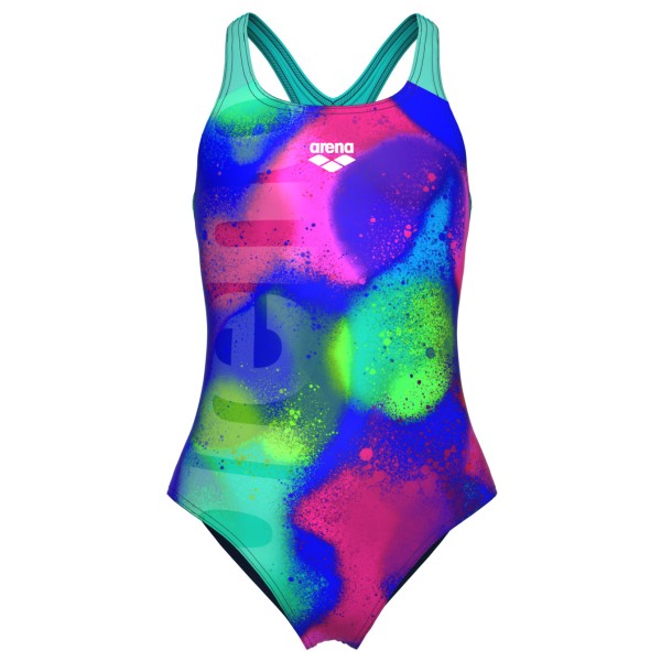 Arena - Girl's Spray Paint Swimsuit Swim Pro Back - Badeanzug Gr 152 bunt von Arena