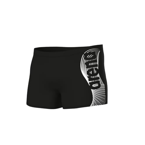 Arena Men's Wake Short Swim Trunks, Black-White, 8 von ARENA