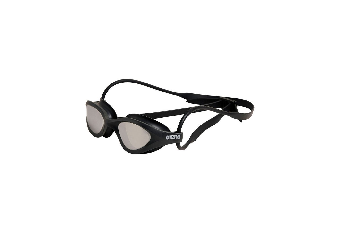 Arena Schwimmbrille arena 365 Goggles mirror silver-dark grey-black, (1-St), Leicht einstellbares doppeltes Kopfband für sicheren Halt von Arena