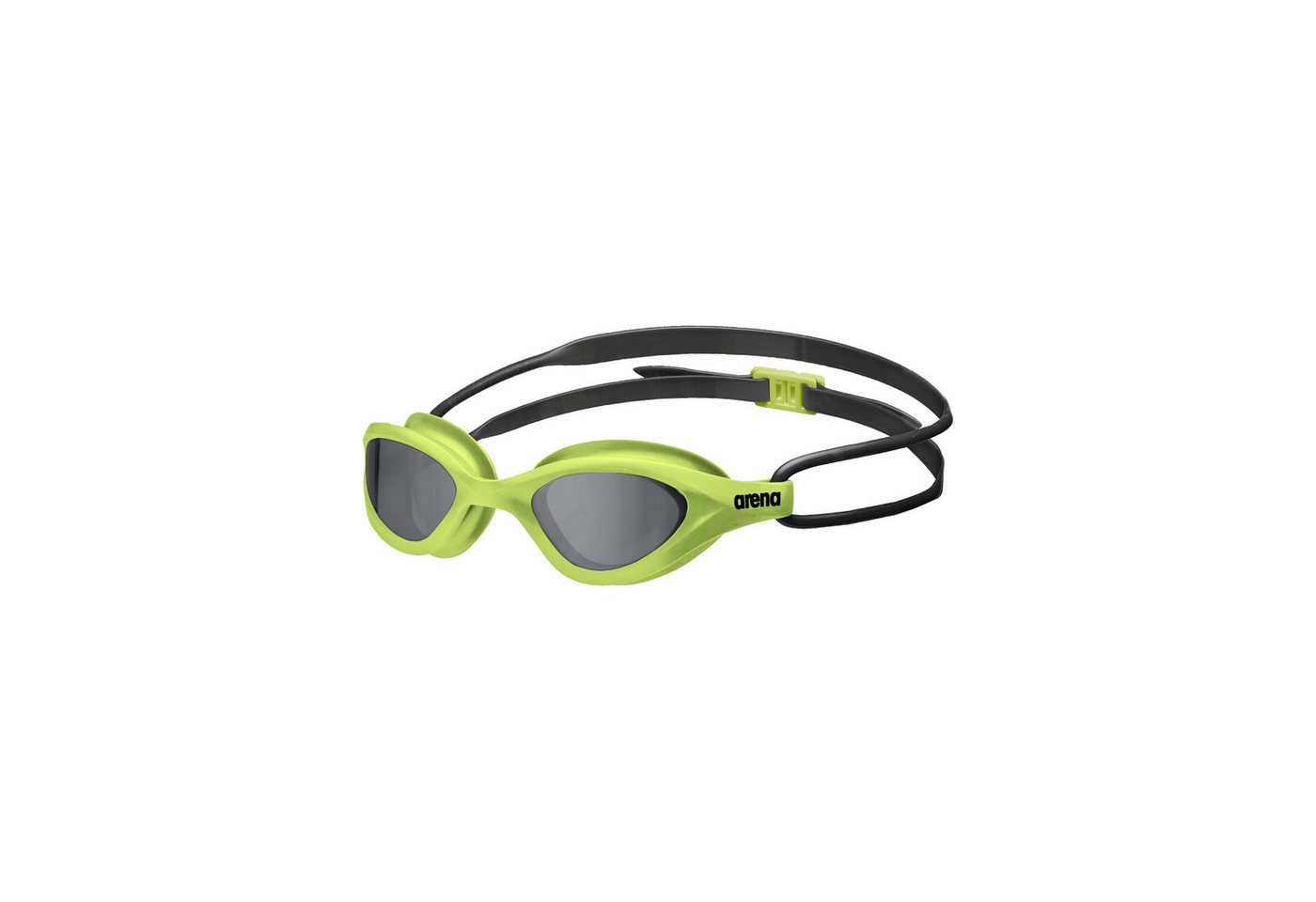 Arena Schwimmbrille arena 365 Goggles smoke-lime-black, (1-St), Leicht einstellbares doppeltes Kopfband für sicheren Halt von Arena