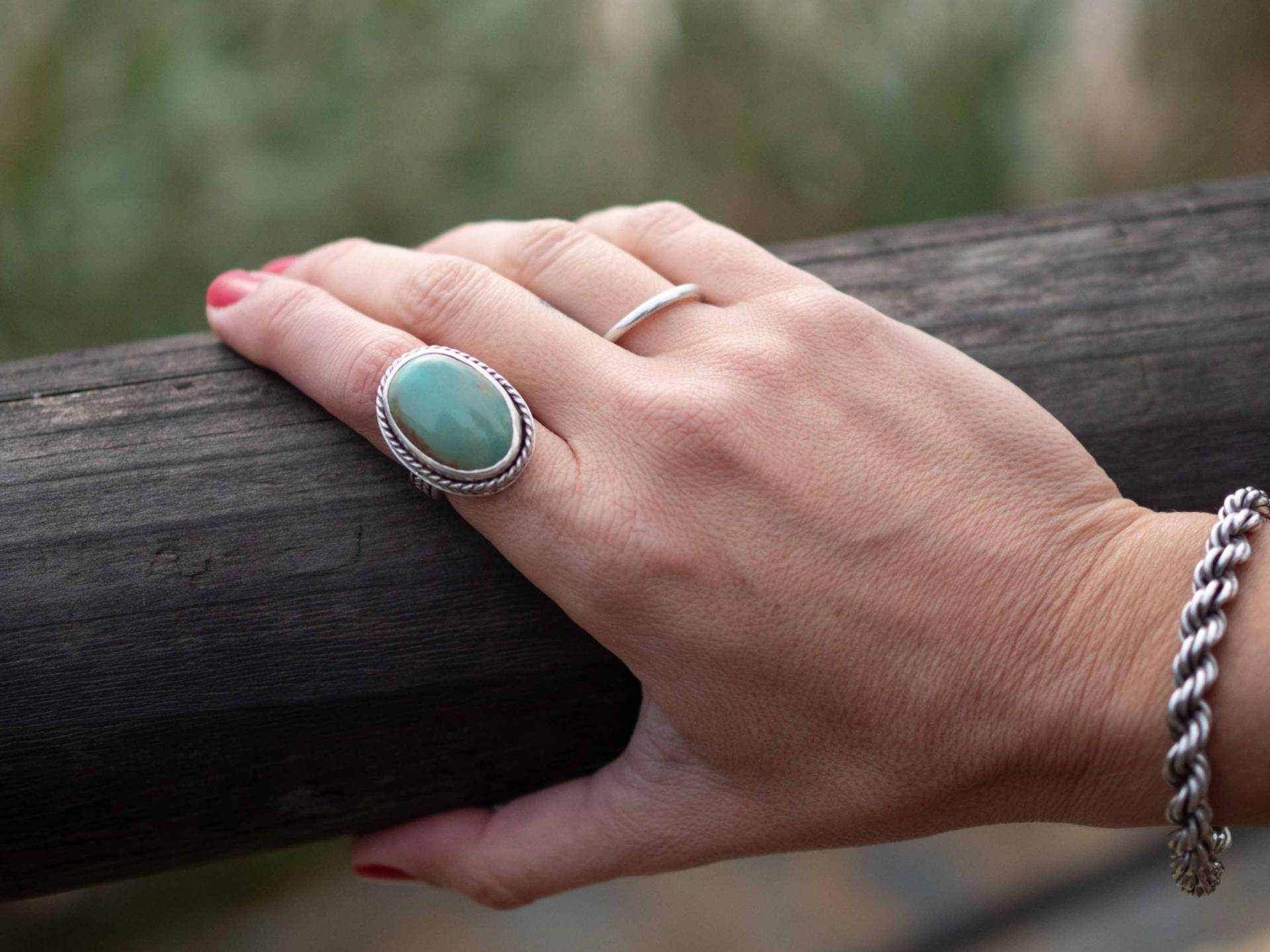Ring Aus Türkis Und Sterlingsilber | Handgefertigte Größe 15 | 7 1/4Us Ring Aus Türkis Und Sterlingsilber | Handgefertigte Größe 15 | 7 1/4Us von ArenasArtesanias