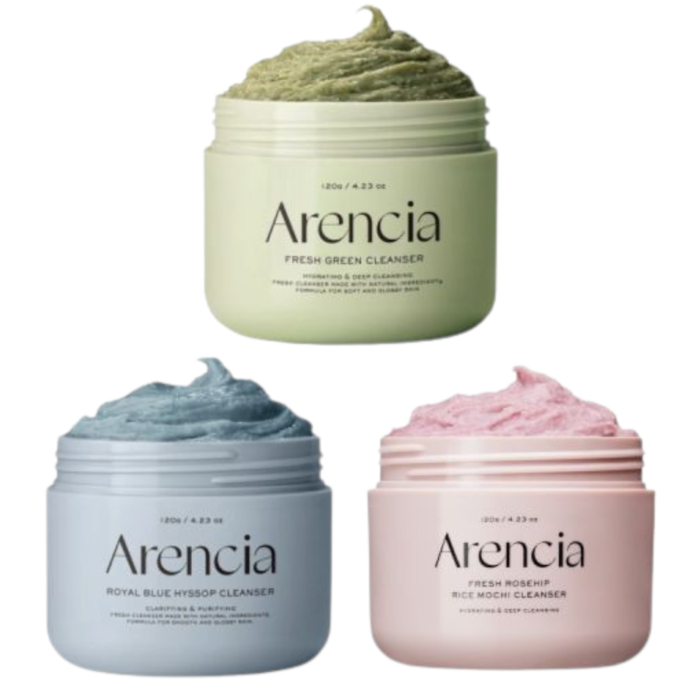 Arencia - Fresh Green & Royal Roseship & Royal Blue Rice Mochi Cleanser - 120g (3ea) Set von Arencia