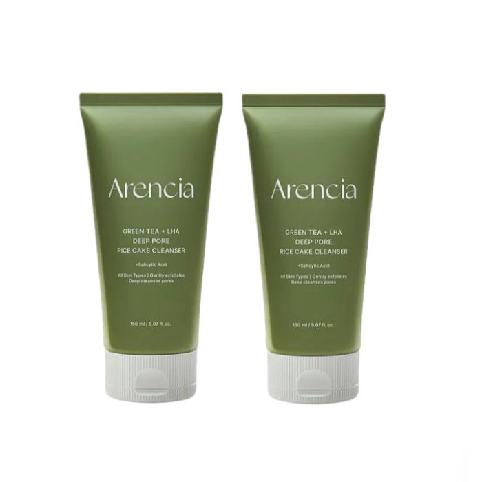 Arencia - Green Tea + LHA Deep Pore Rice Cake Cleanser - 150ml (2ea) Set von Arencia