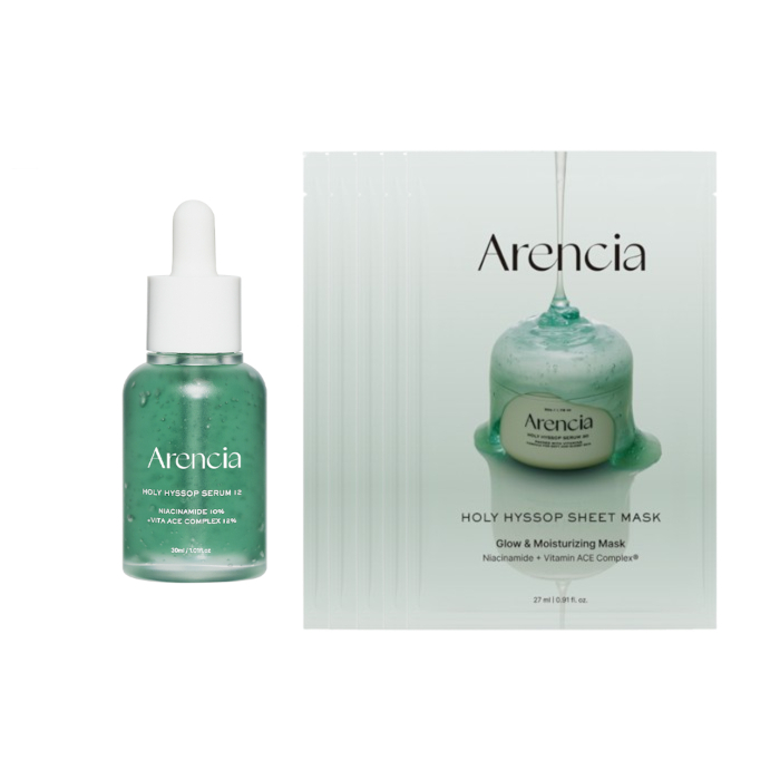 Arencia - Holy Hyssop Serum 12 - 30ml & Sheet Mask - 5pcs Set Arencia - Holy Hyssop Serum 12 - 30ml & Sheet Mask - 5pcs Set von Arencia