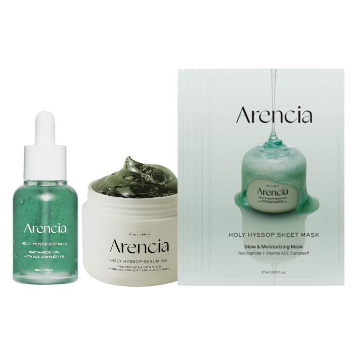 Arencia - Holy Hyssop Serum & Sheet Mask 5pcs Set von Arencia