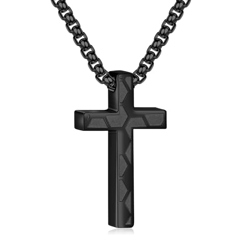 Aretas Fussball Fußball Geschenke für Jungs Kinder Herren Schwarz Football Kreuz Anhänger Kette mit 18 Zoll Edelstahl Kreuz Halskette Schmuckgeschenke fußball zubehör Aretas Fussball Fußball Geschenke für Jungs Kinder Herren Schwarz Football Kreuz Anhänger Kette mit 18 Zoll Edelstahl Kreuz Halskette Schmuckgeschenke fußball zubehör von Aretas
