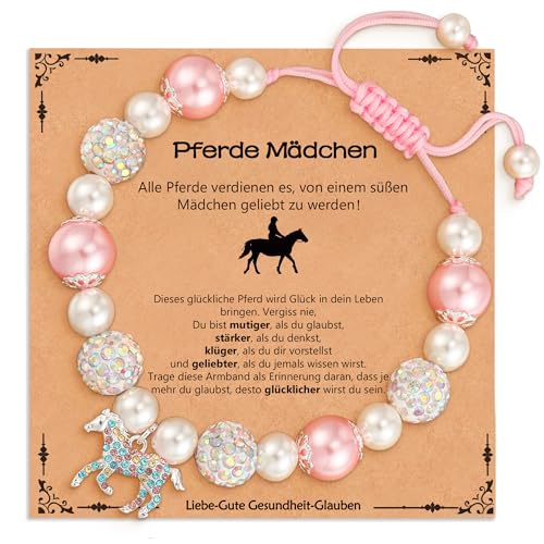 Pferde Armbänder für Mädchen Damen Pferde Zubehör Deko Christmas Valentines Schmuck Geschenke für Enkelin, Nicht Tochter, Teenager Jugendliche und Kinder im Alter von 10 11 12 13 14 15 Jahre. von Aretas